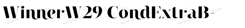 WinnerW29 CondExtraB字体转换